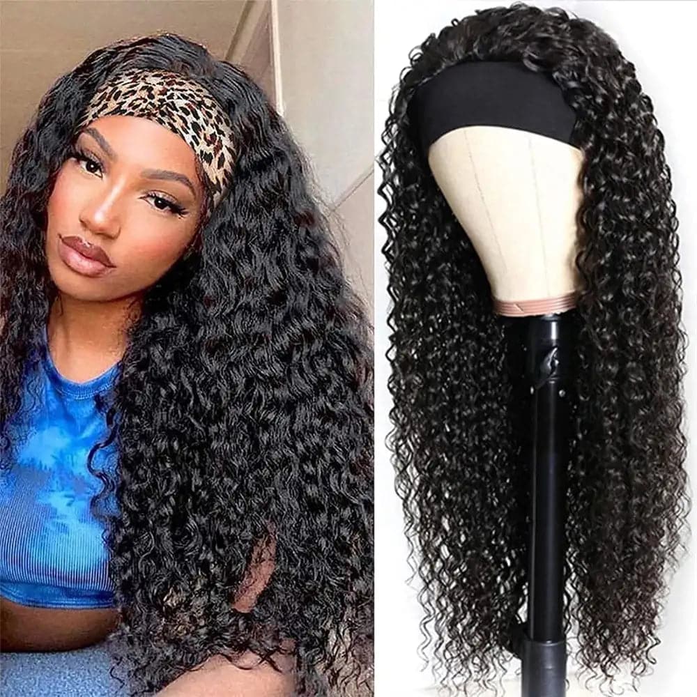 AITERINA Wear & Go Glueless Deep Wave Headband Wig Real Virgin Human Hair