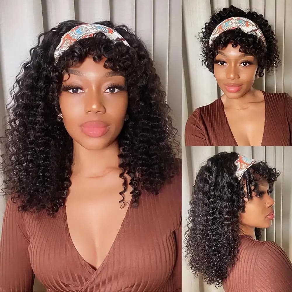 AITERINA Wear & Go Glueless Deep Wave Headband Wig Real Virgin Human Hair