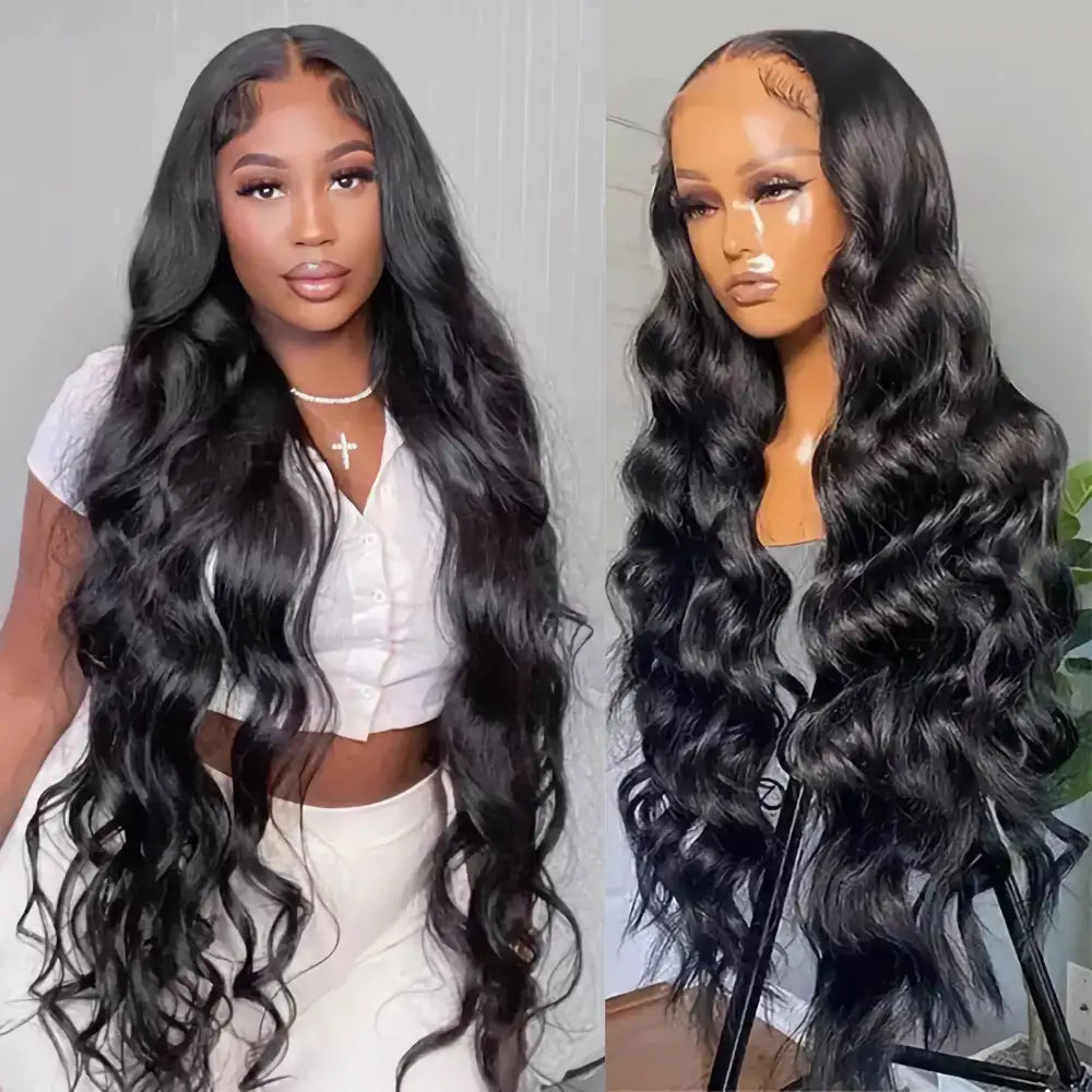 VIRGINESS Invisible Transparent 13x4 Lace Front Body Wave Brazillian Virgin Human Hair Wig