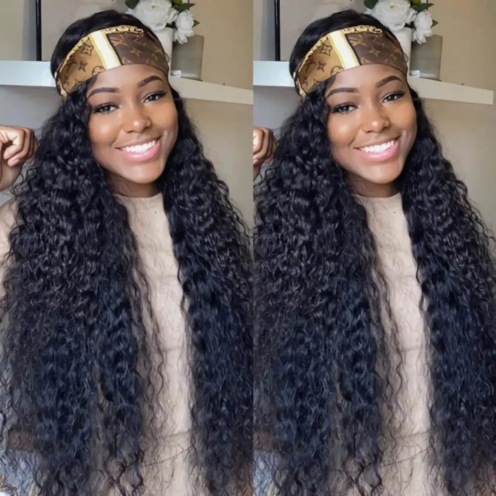 GENEROUS Natural Curls Water Wave Invisible 13x4 Lace Frontal Human Hair Wig 100% Brazillian Human Hair 180 Density