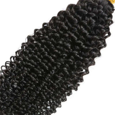 FEIBIN Mongolian Afro Kinky Curly Human Hair Weaves 3 Bundles/Pack