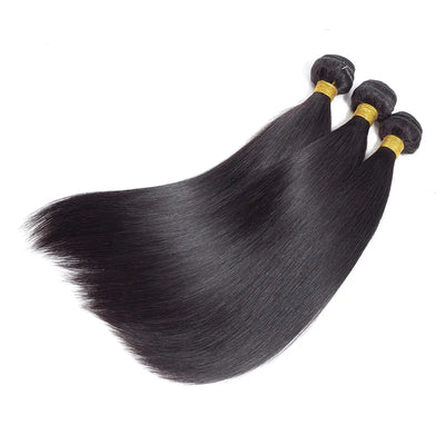 REBASAR Straight Remy Hair Bundles 3pcs/pack 100% Brazillian Human Hair Quick Weft Weaves