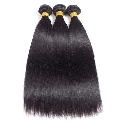 REBASAR Straight Remy Hair Bundles 3pcs/pack 100% Brazillian Human Hair Quick Weft Weaves