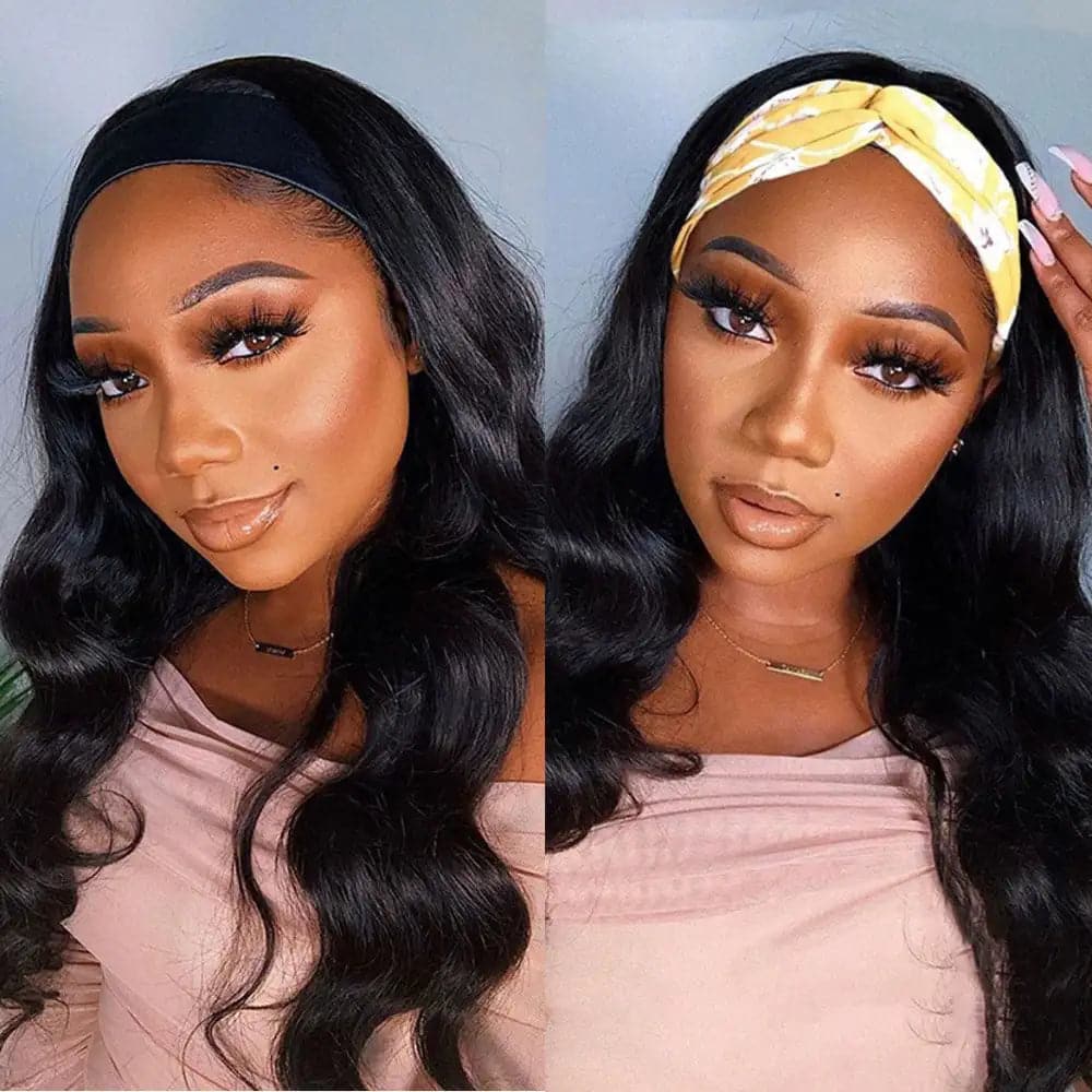 TNICE Body Wave Headband Wig Brazillian Human Hair Made Hair Wig With Bands