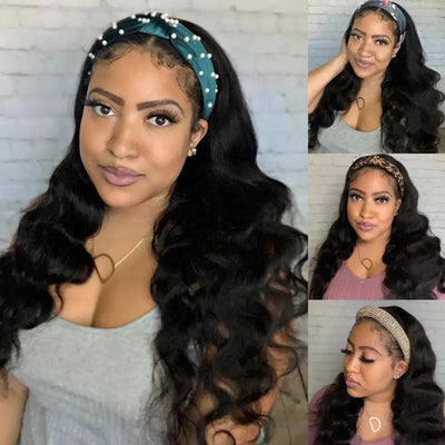 TNICE Body Wave Headband Wig Brazillian Human Hair Made Hair Wig With Bands