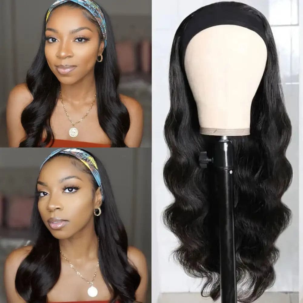 TNICE Body Wave Headband Wig Brazillian Human Hair Made Hair Wig With Bands