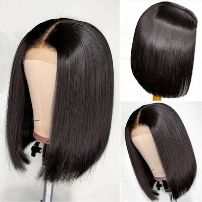 HIGHER 4x4 Lace Closure Bob Hair Wig 100% Remy Human Hair Made 150% Density